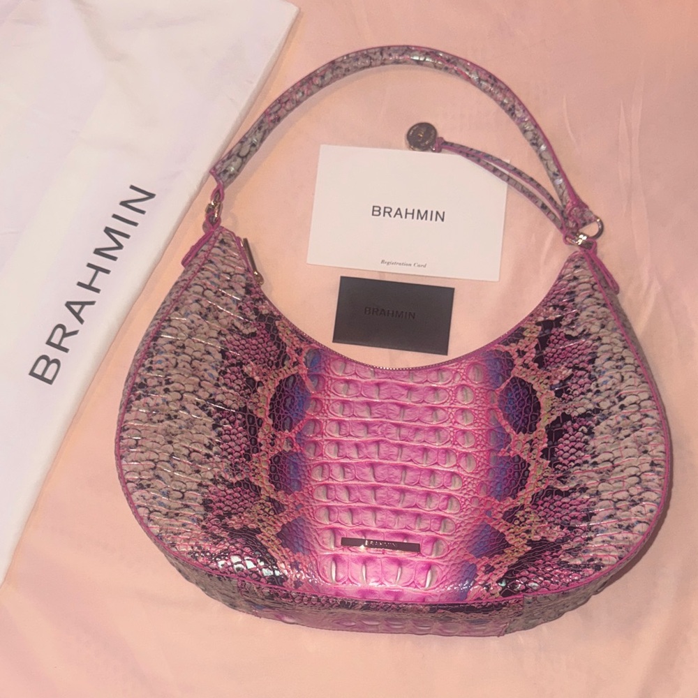 Brahmin Exotic Bekka-Pink Cobra Ombre Melbourne